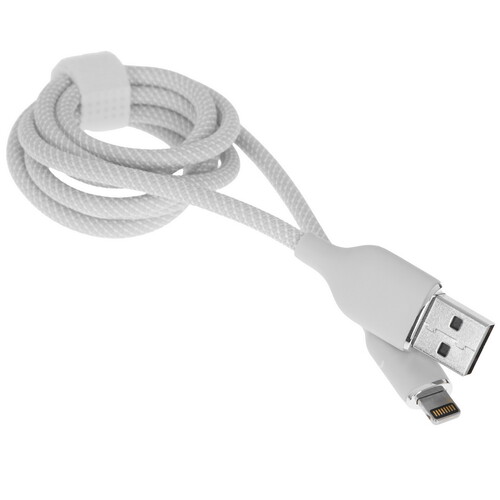 Купить Кабель круглый BY Lightning 8-pin - USB 2.0 Type-A серый 1 м  5482087. Характеристики, отзывы и цены в Донецке