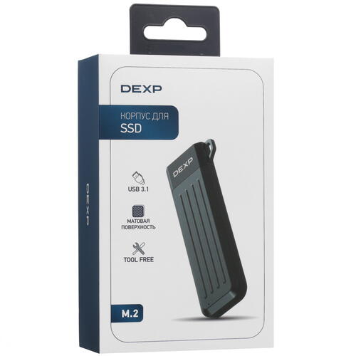 Купить M.2 Внешний бокс DEXP MM2C3-G2-GY  5411506. Характеристики, отзывы и цены в Донецке