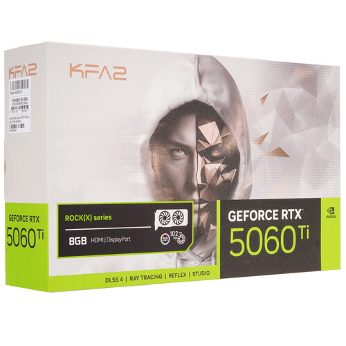 Купить Видеокарта KFA2 GeForce RTX 5060 Ti ROCK(X) OC 2FAN RGB White  5623296. Характеристики, отзывы и цены в Донецке