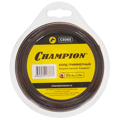 Купить Леска для триммеров Champion Nylplus Square C5065  1215767. Характеристики, отзывы и цены в Донецке