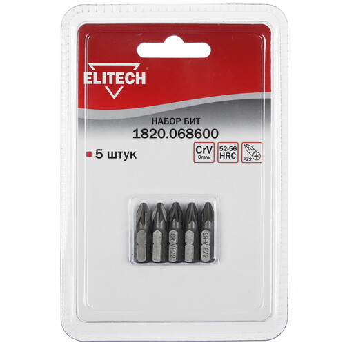 Купить Набор бит ELITECH 1820.068600  9135836. Характеристики, отзывы и цены в Донецке
