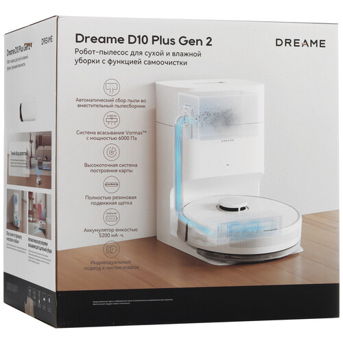 Купить Робот-пылесос Dreame D10 Plus Gen 2 белый  5466402. Характеристики, отзывы и цены в Донецке