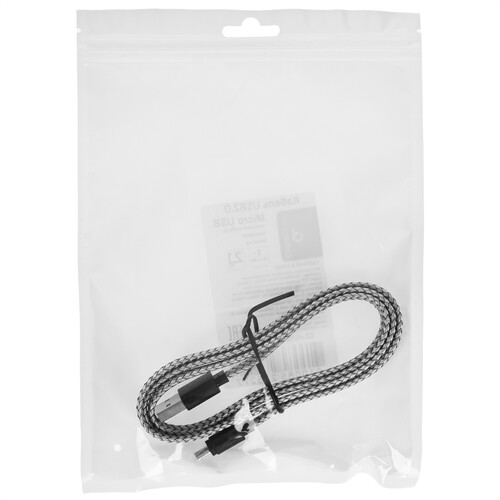 Купить Кабель круглый Cablexpert micro USB - USB 2.0 Type-A серый 1 м  9092872. Характеристики, отзывы и цены в Донецке