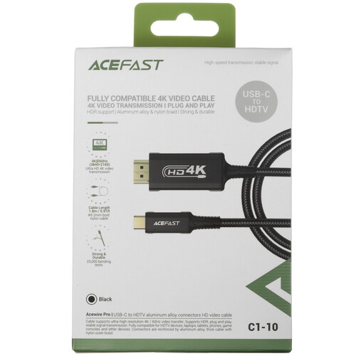 Купить Кабель однонаправленный ACEFAST USB Type-C - HDMI, 1.8 м  5463921. Характеристики, отзывы и цены в Донецке