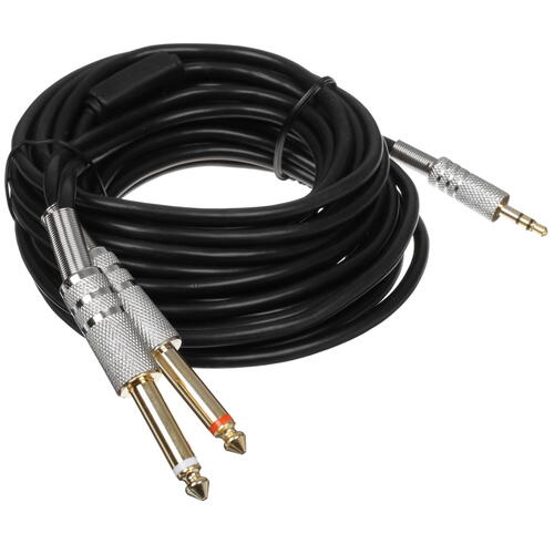 Купить Кабель   DEXP 3.5 mm jack - 6.3 mm jack х2 черный  5421385. Характеристики, отзывы и цены в Донецке