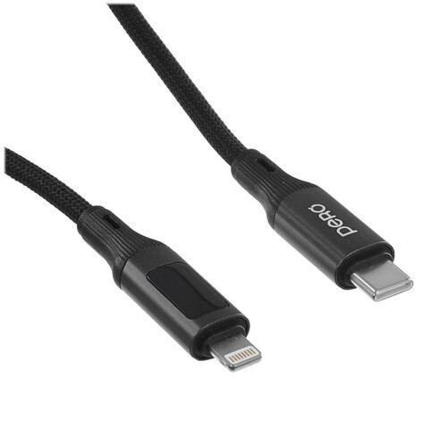 Купить Кабель круглый PERO Lightning 8-pin - USB Type-C черный 1.2 м  9288775. Характеристики, отзывы и цены в Донецке