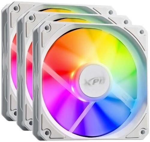Купить Комплект реверсных вентиляторов ADATA XPG VENTO R 120 ARGB PWM [VENTOR120ARGBPWM3C-WHCWW] белый  5610693. Характеристики, отзывы и цены в Донецке