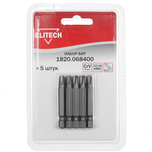 Купить Набор бит ELITECH 1820.068400  9135835. Характеристики, отзывы и цены в Донецке