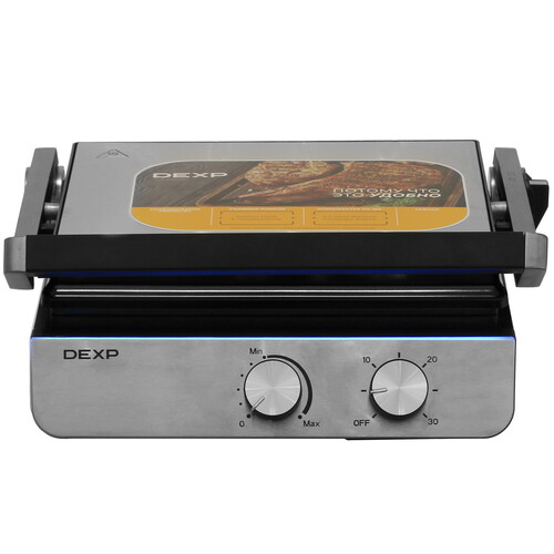 Купить Гриль DEXP GRL-2000BR серебристый  5409523. Характеристики, отзывы и цены в Донецке
