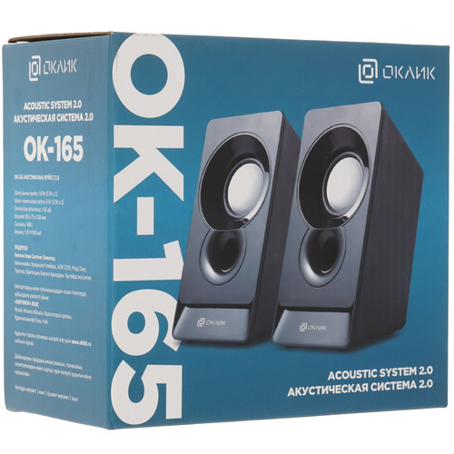 Купить Колонки Оклик OK-165 черный  5363301. Характеристики, отзывы и цены в Донецке