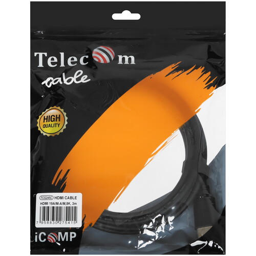 Купить Кабель  Telecom HDMI - HDMI, 3 м  5471405. Характеристики, отзывы и цены в Донецке