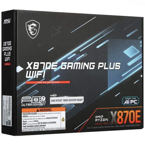 Купить Материнская плата MSI X870E GAMING PLUS WIFI  5630000. Характеристики, отзывы и цены в Донецке