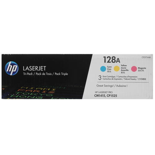 Купить Картридж лазерный HP CF371AM голубой, желтый, пурпурный  7937111. Характеристики, отзывы и цены в Донецке