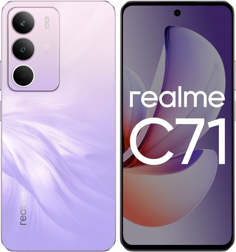 Купить 6.67" Смартфон realme C71 128 ГБ фиолетовый  5628817. Характеристики, отзывы и цены в Донецке