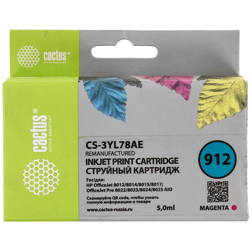 Купить Картридж Cactus CS-3YL78AE пурпурный  9065649. Характеристики, отзывы и цены в Донецке