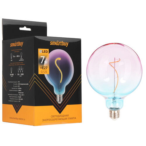 Купить Лампа филаментная Smartbuy ART G125BP-7Вт/2000К/E27/20  9192802. Характеристики, отзывы и цены в Донецке
