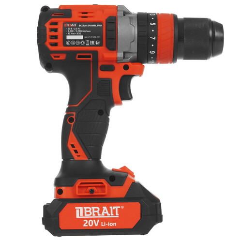 Купить Дрель-шуруповерт BRAIT BCDI20-2PUMBL PRO  9230659. Характеристики, отзывы и цены в Донецке