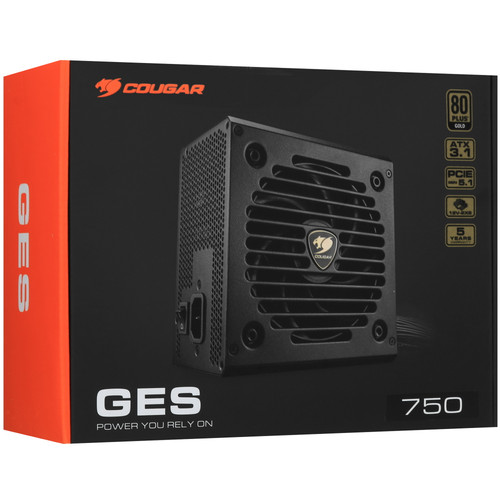 Купить Блок питания Cougar GES 750 [31GK075.6433P] черный  5454632. Характеристики, отзывы и цены в Донецке