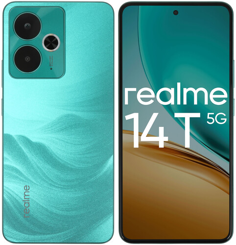 Купить 6.67" Смартфон realme 14T 256 ГБ зеленый  5621424. Характеристики, отзывы и цены в Донецке