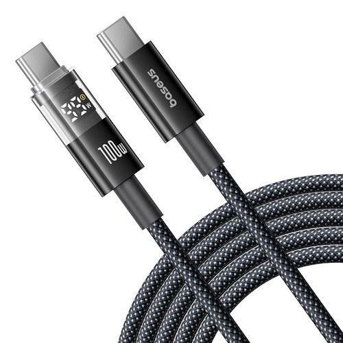Купить Кабель круглый Baseus USB Type-C - USB Type-C черный 2 м  5627751. Характеристики, отзывы и цены в Донецке