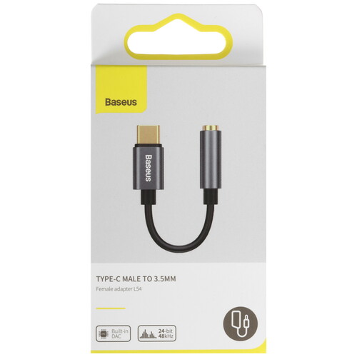 Купить Кабель   Baseus USB Type-C - jack 3.5 мм черный  5488020. Характеристики, отзывы и цены в Донецке