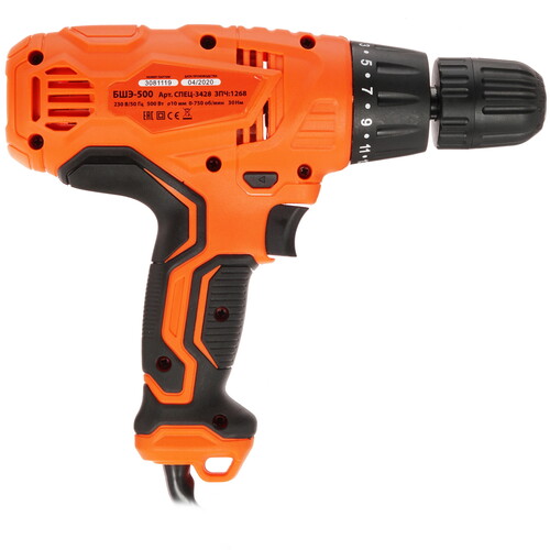 Купить Дрель-шуруповерт Спец БШЭ-500  8192589. Характеристики, отзывы и цены в Донецке