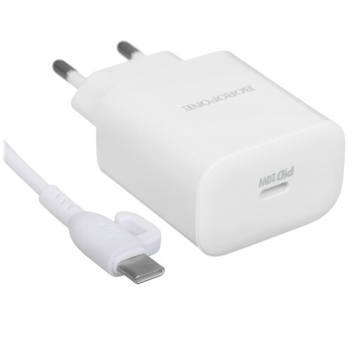 Купить Сетевое зарядное устройство Borofone BA81A белый  5459320. Характеристики, отзывы и цены в Донецке