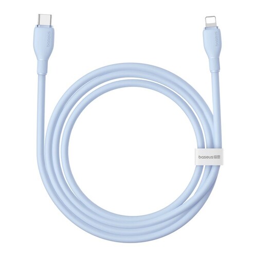 Купить Кабель круглый Baseus Lightning 8-pin - USB Type-C голубой 1 м  5627438. Характеристики, отзывы и цены в Донецке
