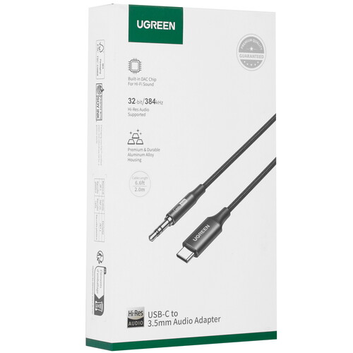 Купить Кабель   Ugreen USB Type-C - jack 3.5 мм черный  5624684. Характеристики, отзывы и цены в Донецке