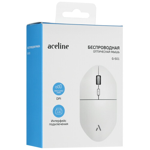 Купить Мышь беспроводная Aceline G-501  белый  5458022. Характеристики, отзывы и цены в Донецке