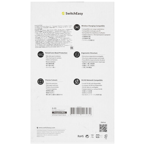 Купить Накладка  SwitchEasy Ultra Slim Case для Apple iPhone 15 Plus белый/прозрачный  9106771. Характеристики, отзывы и цены в Донецке