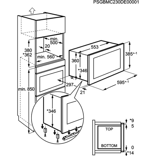 Купить Встраиваемая микроволновая печь AEG MSB2057D-B черный  9101717. Характеристики, отзывы и цены в Донецке