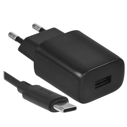 Купить Сетевое зарядное устройство Hoco C134A Solid черный  5609294. Характеристики, отзывы и цены в Донецке