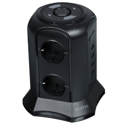 Купить Сетевой фильтр Qumo Power Tower Pro SFU2 черный  5489815. Характеристики, отзывы и цены в Донецке