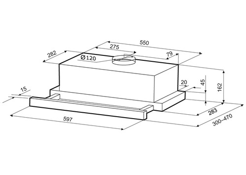 Купить Вытяжка телескопическая KRONA KAMILLA T 600 2 motors белый/серый  9063334. Характеристики, отзывы и цены в Донецке