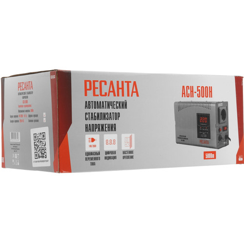 Купить Стабилизатор напряжения Ресанта АСН-500Н  9147027. Характеристики, отзывы и цены в Донецке