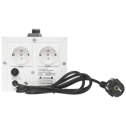 Купить Стабилизатор напряжения PowerMan AVS 500D  0188172. Характеристики, отзывы и цены в Донецке