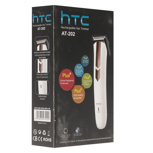 Купить Машинка для стрижки HTC AT-202 белый/золотистый  8106518. Характеристики, отзывы и цены в Донецке