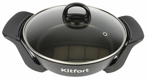 Купить Электросковорода Kitfort КТ-4055 черный  9035921. Характеристики, отзывы и цены в Донецке