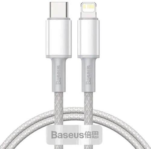 Купить Кабель круглый Baseus Lightning 8-pin - USB Type-C белый 2 м  9260736. Характеристики, отзывы и цены в Донецке