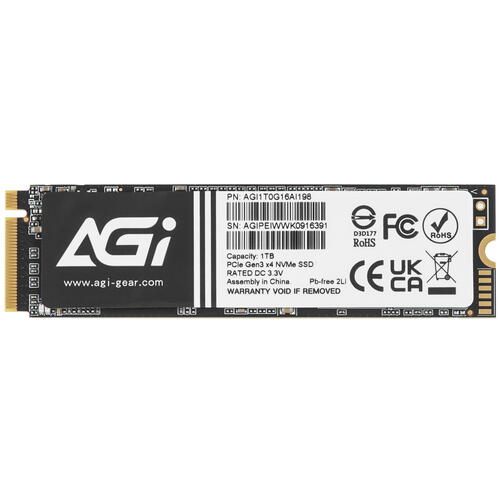 Купить 1024 ГБ M.2 NVMe накопитель AGI AI198 [AGI1T0G16AI198]  9925811. Характеристики, отзывы и цены в Донецке
