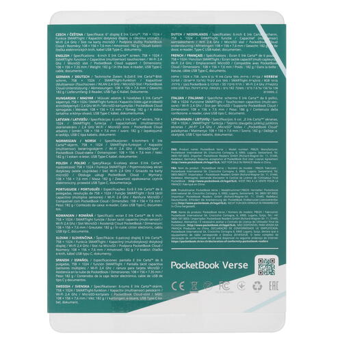 Купить 6" Электронная книга PocketBook 629 Verse голубой  5439094. Характеристики, отзывы и цены в Донецке
