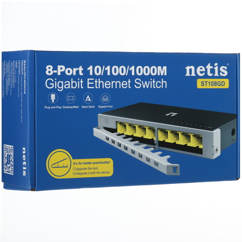 Купить Коммутатор NETIS ST108GD  5610047. Характеристики, отзывы и цены в Донецке