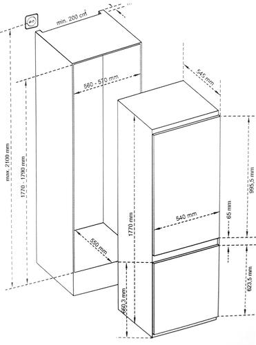 Купить Встраиваемый холодильник Scandilux CFFBI256E  8198410. Характеристики, отзывы и цены в Донецке