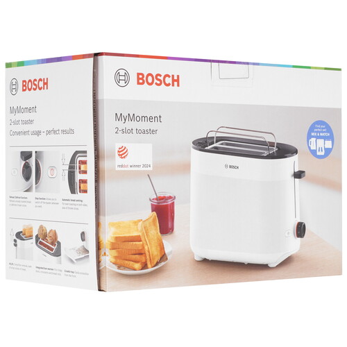 Купить Тостер Bosch TAT 2M121 белый  9313889. Характеристики, отзывы и цены в Донецке