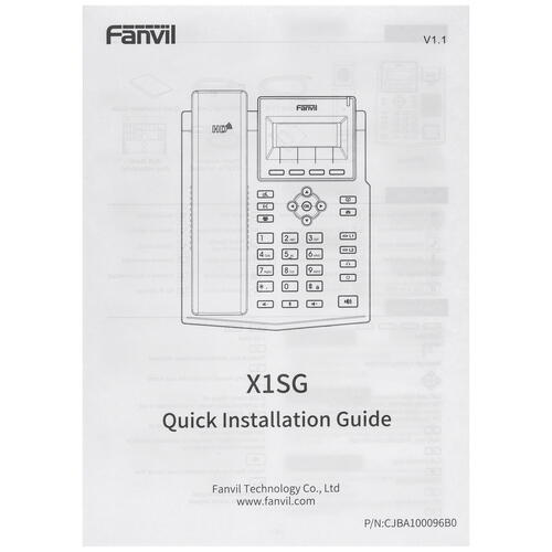 Купить Телефон VoIP Fanvil X1SG черный  4853883. Характеристики, отзывы и цены в Донецке