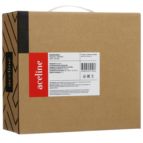 Купить Вафельница Aceline AWM-800 белый  9141105. Характеристики, отзывы и цены в Донецке