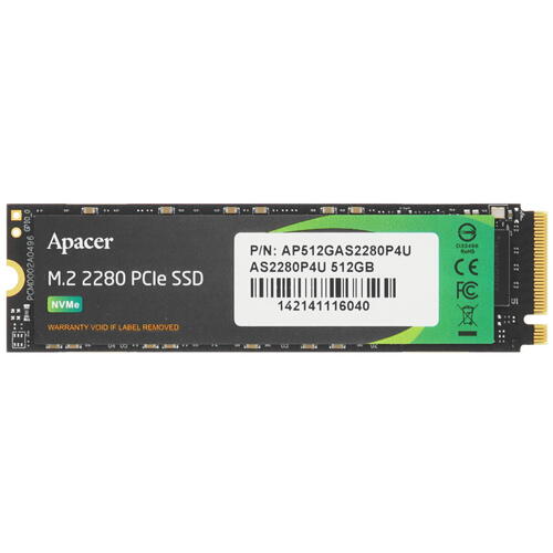 Купить 512 ГБ M.2 NVMe накопитель Apacer AS2280P4U [AP512GAS2280P4U-1]  4876954. Характеристики, отзывы и цены в Донецке