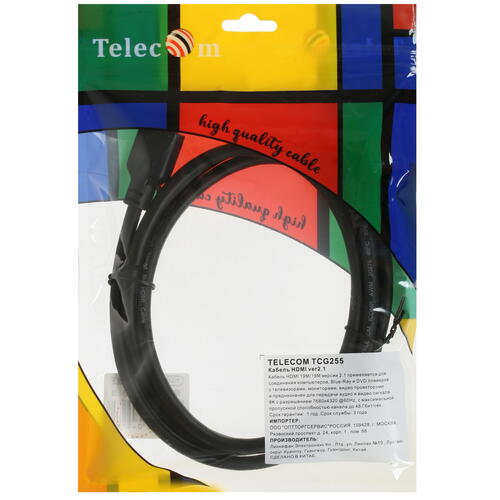 Купить Кабель  Telecom HDMI - HDMI, 1.5 м  5073023. Характеристики, отзывы и цены в Донецке