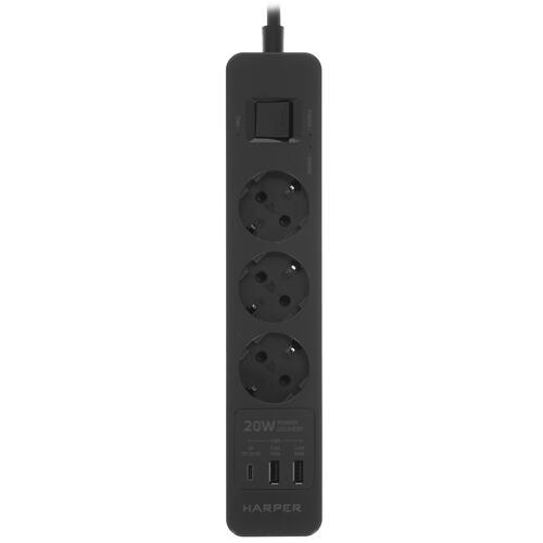 Купить Сетевой фильтр Harper UCH-430 черный  5362775. Характеристики, отзывы и цены в Донецке